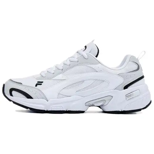 FILA Taurus V3 Abrasion Resistant Cushioning Low top Casual Running Shoes Unisex White Gray