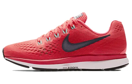 Nike Pegasus 34 trendy sports mesh shock-absorbing, non-slip, wear-resistant, breathable, lightweight and resilient low-top marathon running shoes for women, red