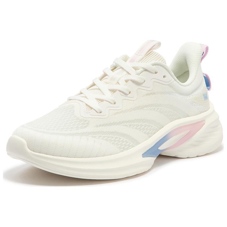 361° Cushioning Abrasion Resistant Cushioning, Wear Resistant Low top Sprint Running Shoes Women’s White Blue