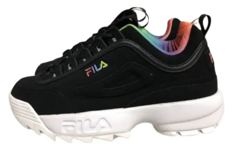 FILA Disruptor II Cushioning Abrasion Resistant Cushioning, Wear Resistant Low top Casual Shoes Women's Black