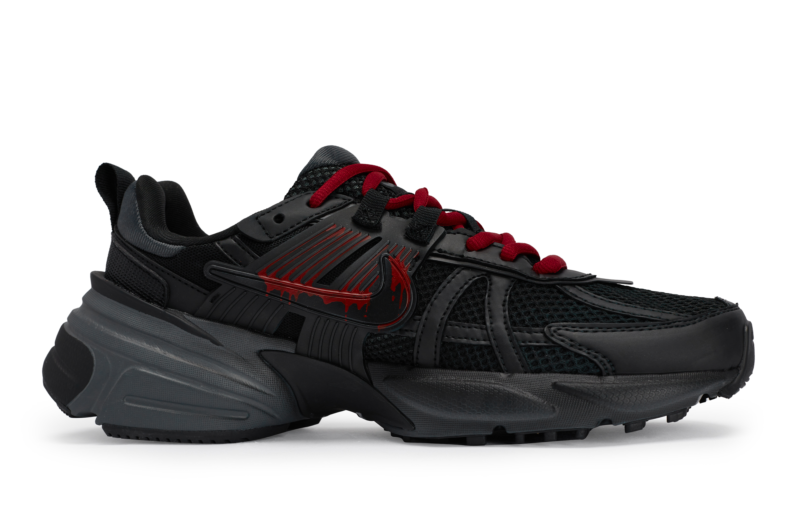 Nike V2K Run Cushioning Low top Running Shoes Women’s Black Red