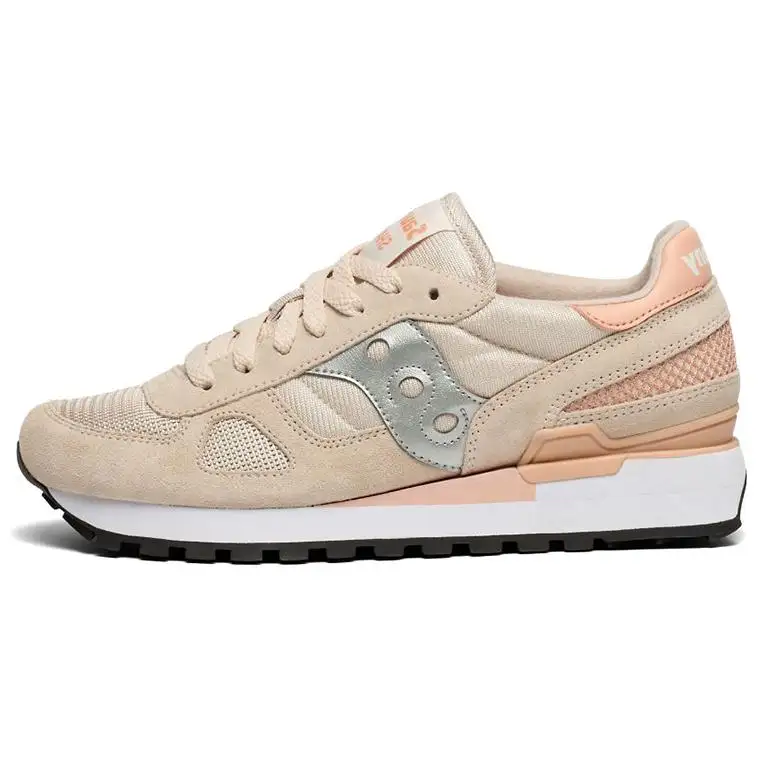 Saucony Shadow Original Vintage Cushioning Slip Resistant Abrasion Resistant Low top Running Shoes Women's Apricot