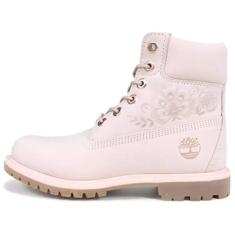 Timberland 6 Inch Premium Waterproof Embossed Boots 'Pink' Women's