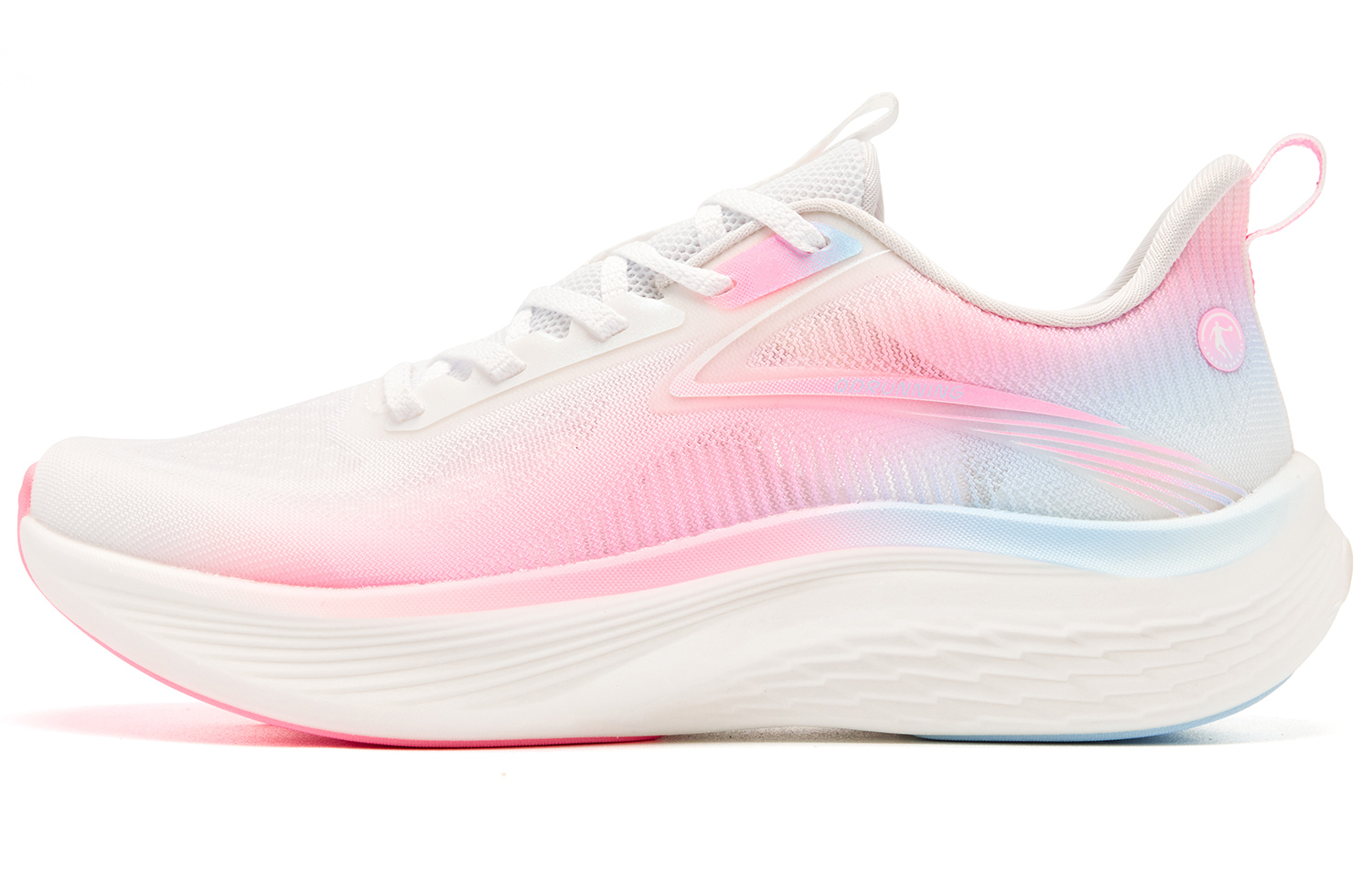 QIAODAN Light Speed 5.0 Low top Q LITESPEED Technology Casual Training Running Shoes Women’s White Pink Blue