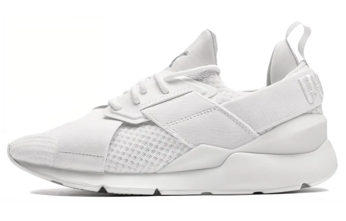PUMA Muse EP Abrasion Resistant Breathable Low top Running Shoes Women's White