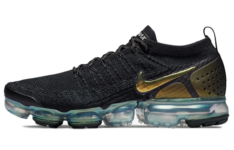 Nike Air VaporMax Flyknit 2 Black Metallic Silver Multi Color