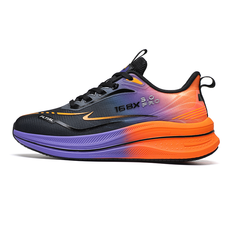 PALATIAL Light Breeze Running Shoes Unisex Low Top Gray Black/Neon Green/Black Purple/White Orange/Orange Red/Youth Green