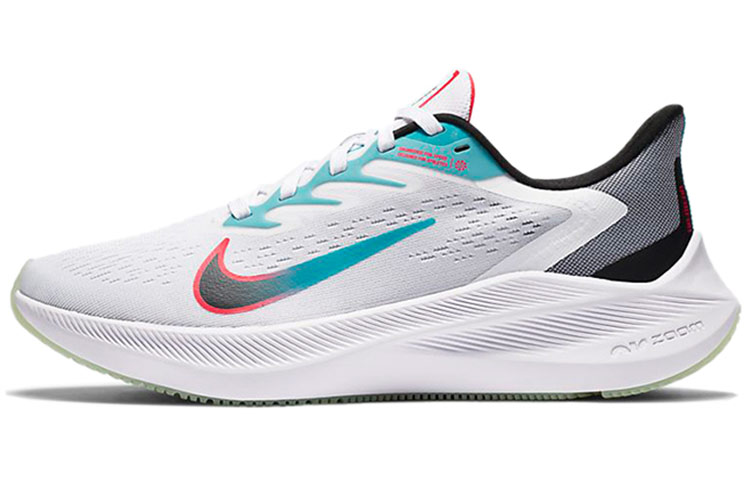 Женские кроссовки Nike Nike Zoom Winflo 7 (бело-зеленые)