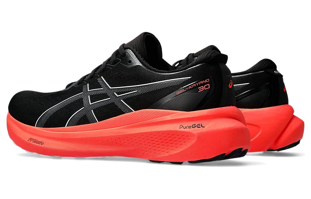 ASICS Gel Kayano 30 Low top Marathon Long Distance Running Shoes Men's Black Red