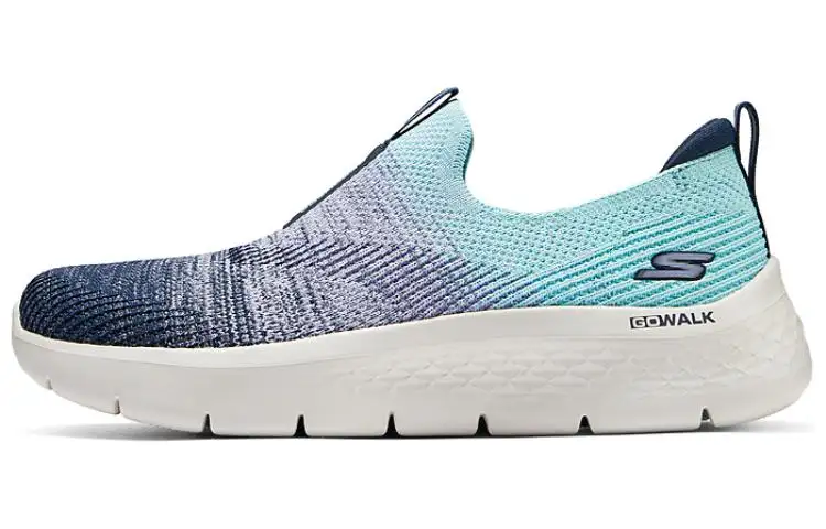 Skechers Go Walk Fle Comfortable Breathable Low top Running Shoes Women's Blue Green