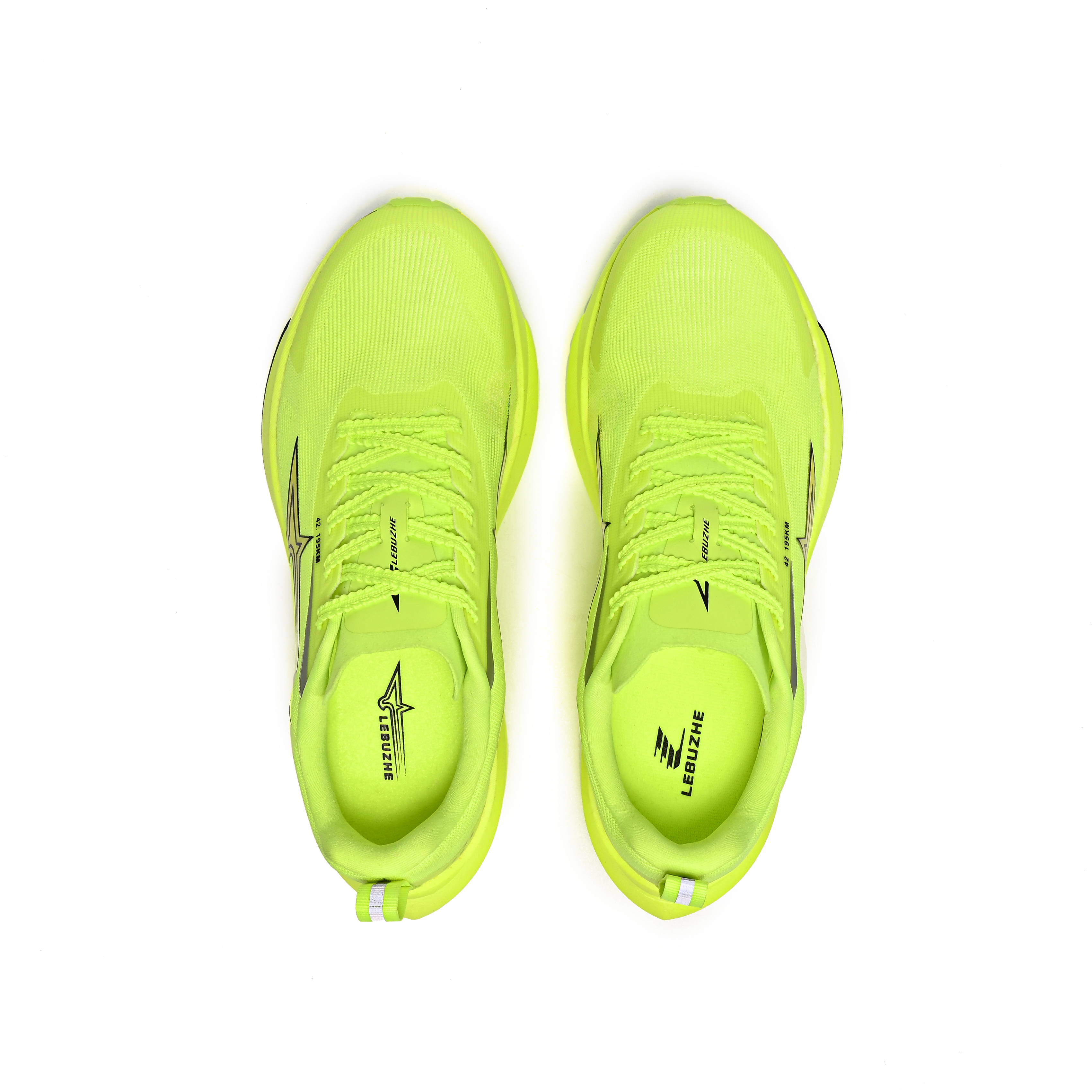 LEBUZHE Low top Running Shoes Men’s Neon Green