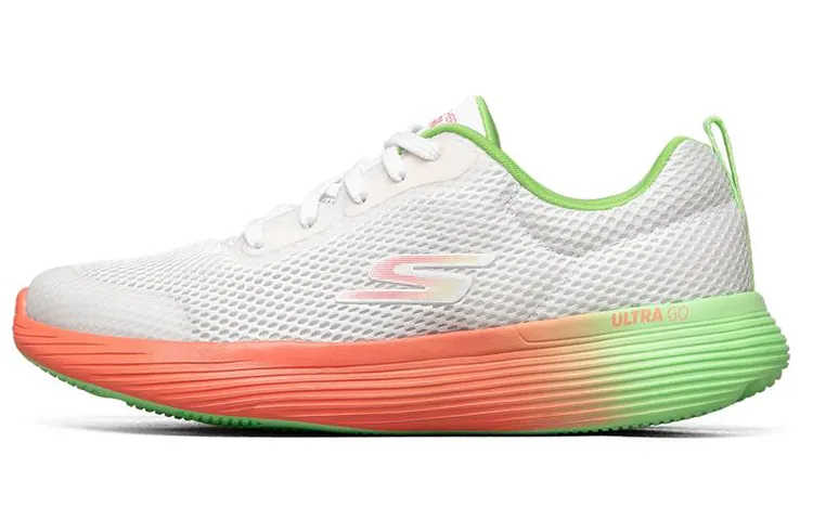 Skechers Go Run 400 V2 Low top Running Shoes Women's White Green Orange