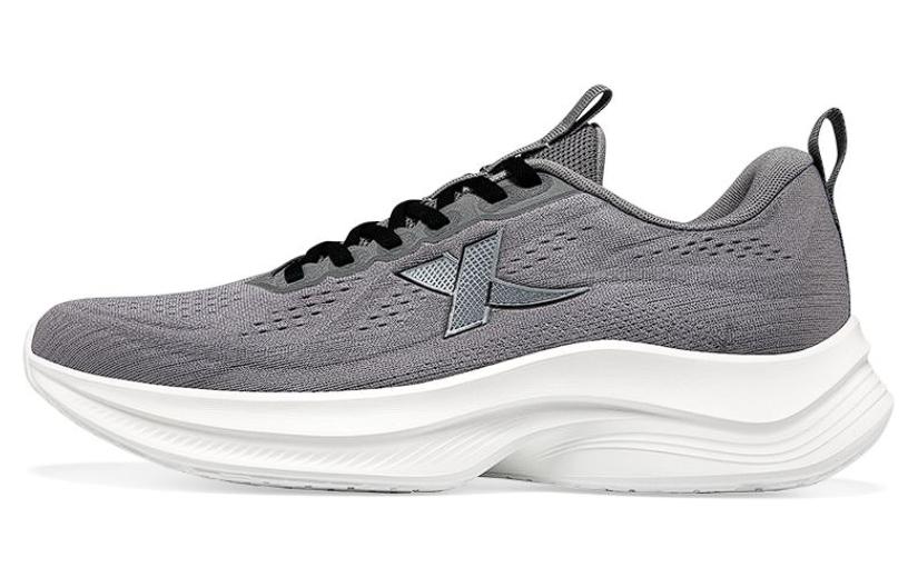XTEP Casual Cushioning Slip Resistant Abrasion Resistant Breathable Low top Running Shoes Men’s Gray White