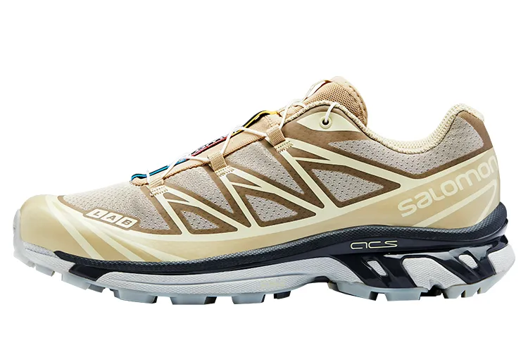 SALOMON XT 6 Fabric Abrasion Resistant Low top Running Shoes Unisex Apricot
