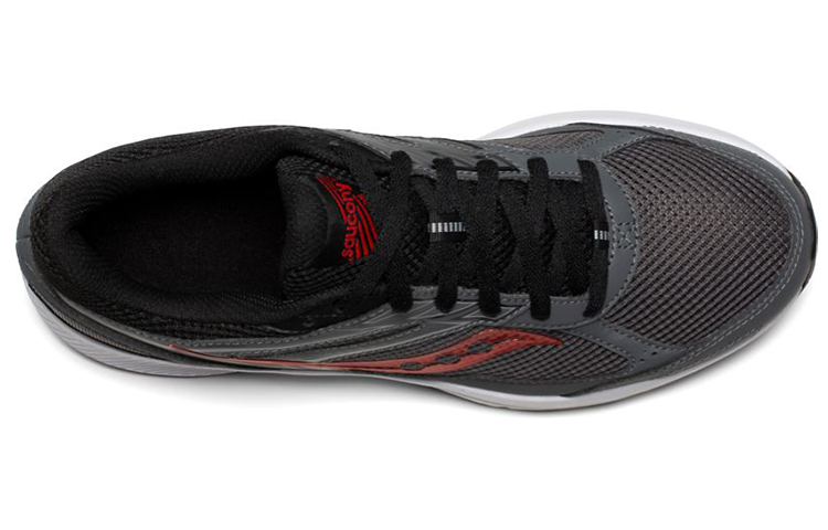 Saucony Cohesion 14 Mesh Cushioning Slip Resistant Abrasion Resistant Low top Running Shoes Men’s Gray Black Standard M