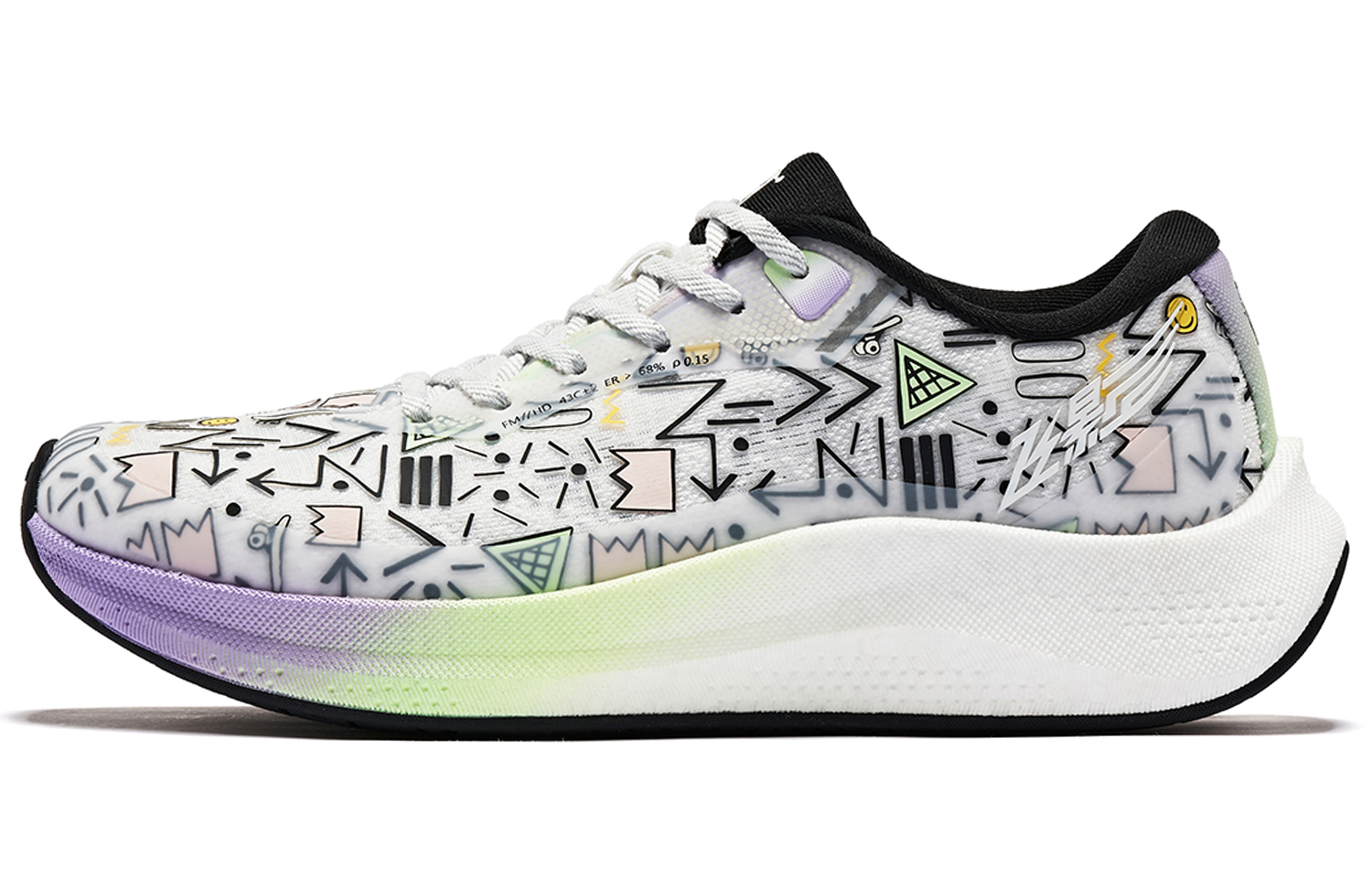 QIAODAN Flying Shadow 3.0 Running Shoes Women’s Low Top White/Black/Purple