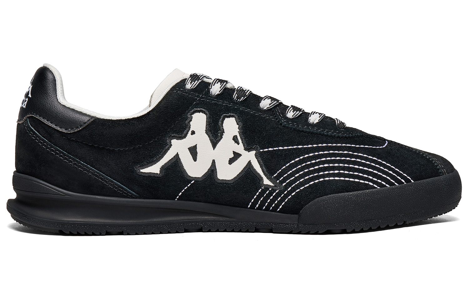Kappa TIRO Back to Back Lightweight Low top German Army Trainers Unisex Black White
