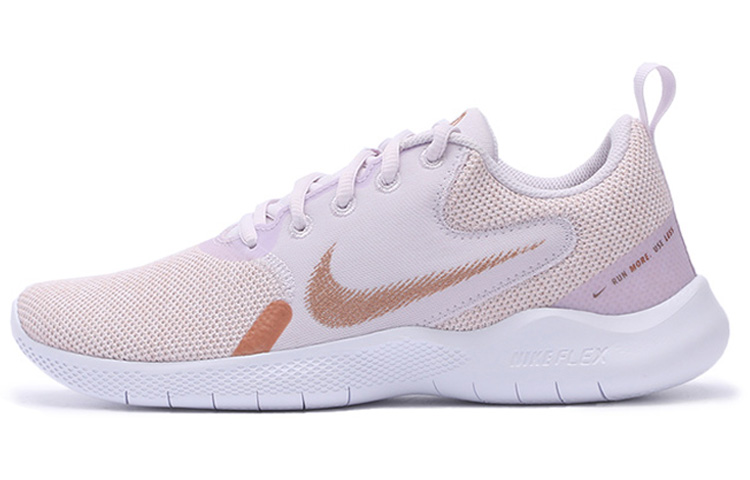 Nike Flex Experience RN 10 Comfortable, lightweight, shock-absorbing, non-slip, wear-resistant, low-top casual running shoes, women's pink gold