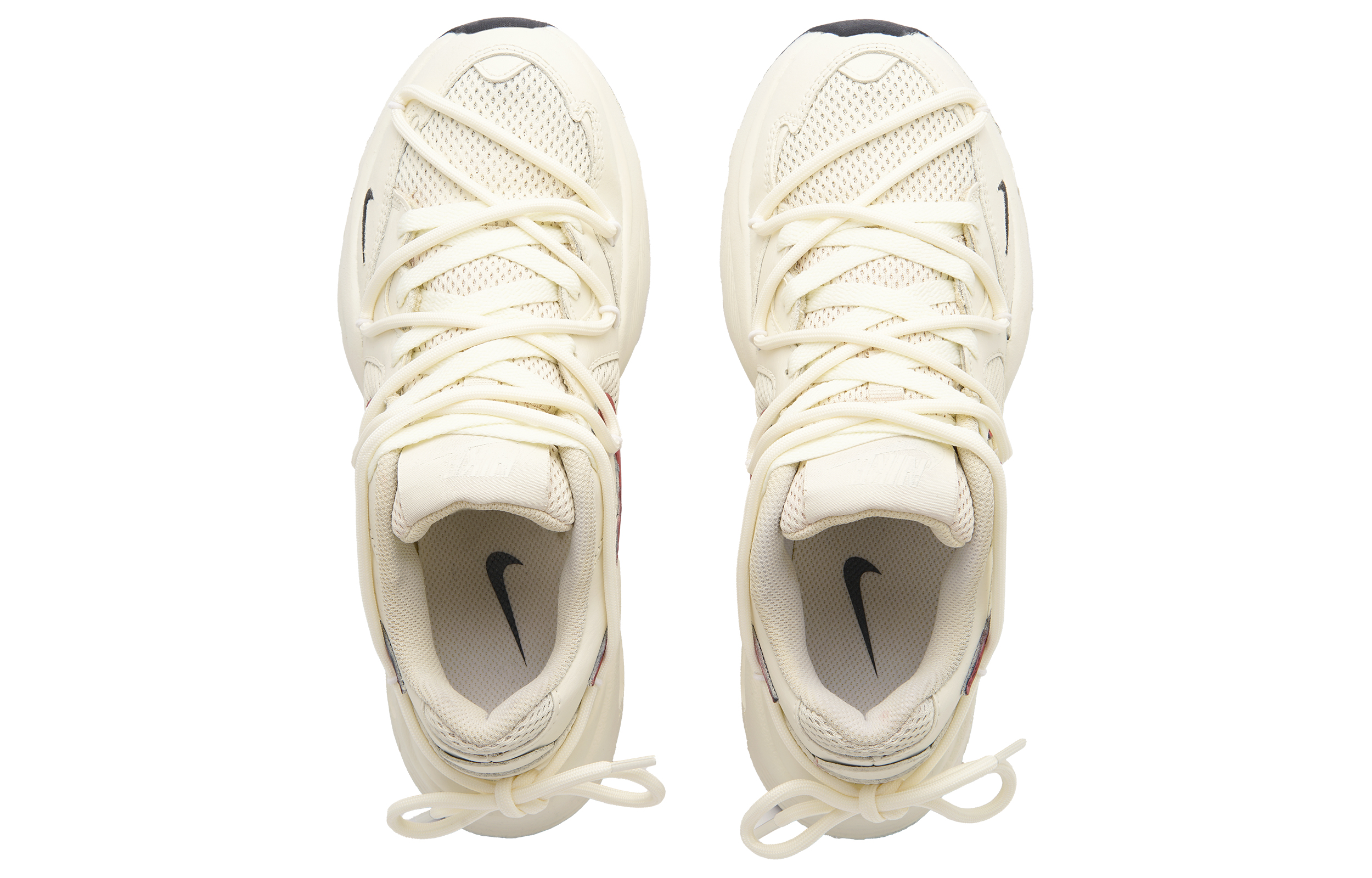 Nike Air Max Fusion Synthetic Leather, Leather Low top Casual City Commuting Running Shoes Unisex Beige White Red