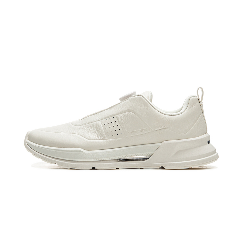 LI NING 1990 Commute Collection Abrasion Resistant Cushioning Low top Casual Running Shoes Men’s Ecru