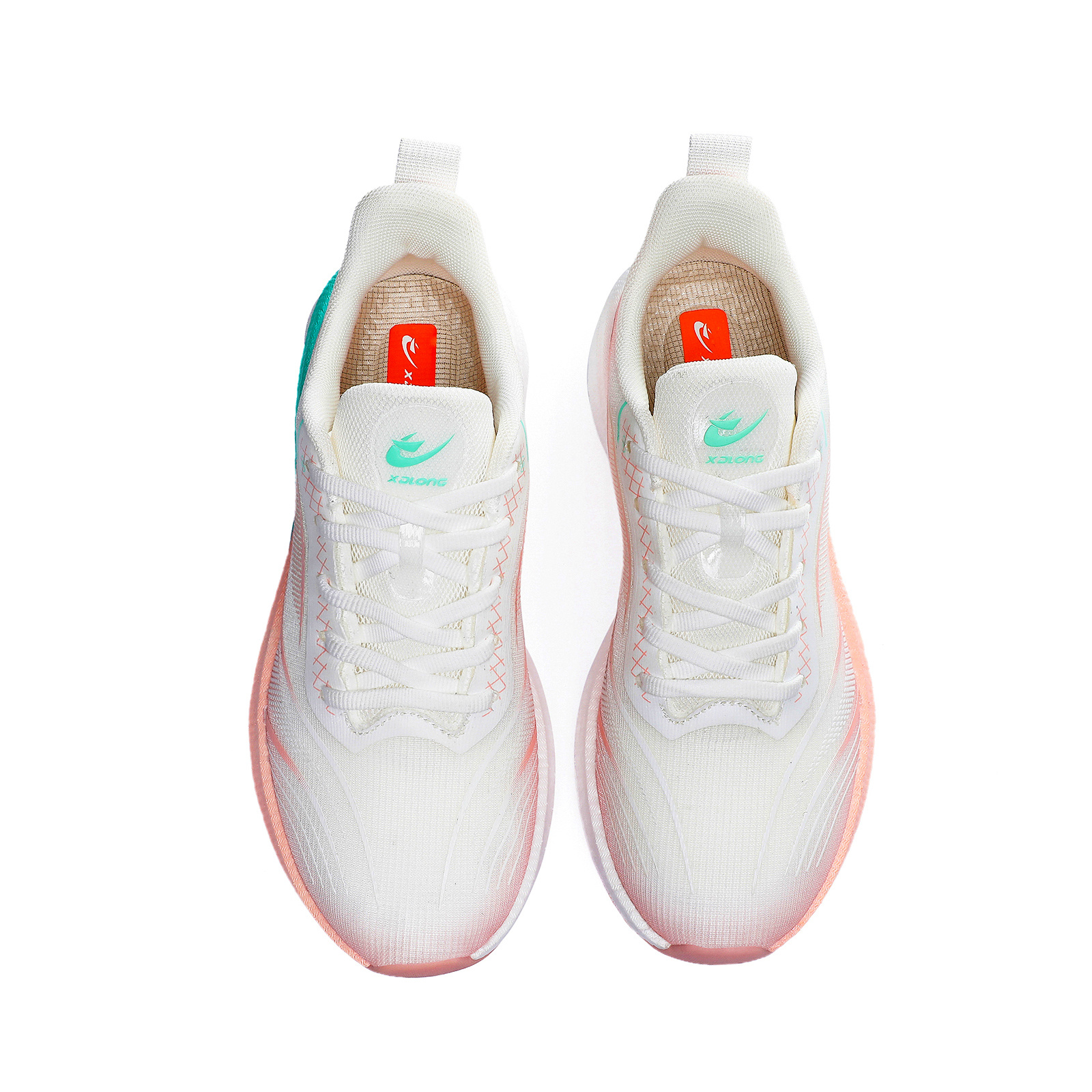 XIDELONG Running Shoes Unisex Low Top Cherry Blossom Pink, Amber Black, Lily Tea Green