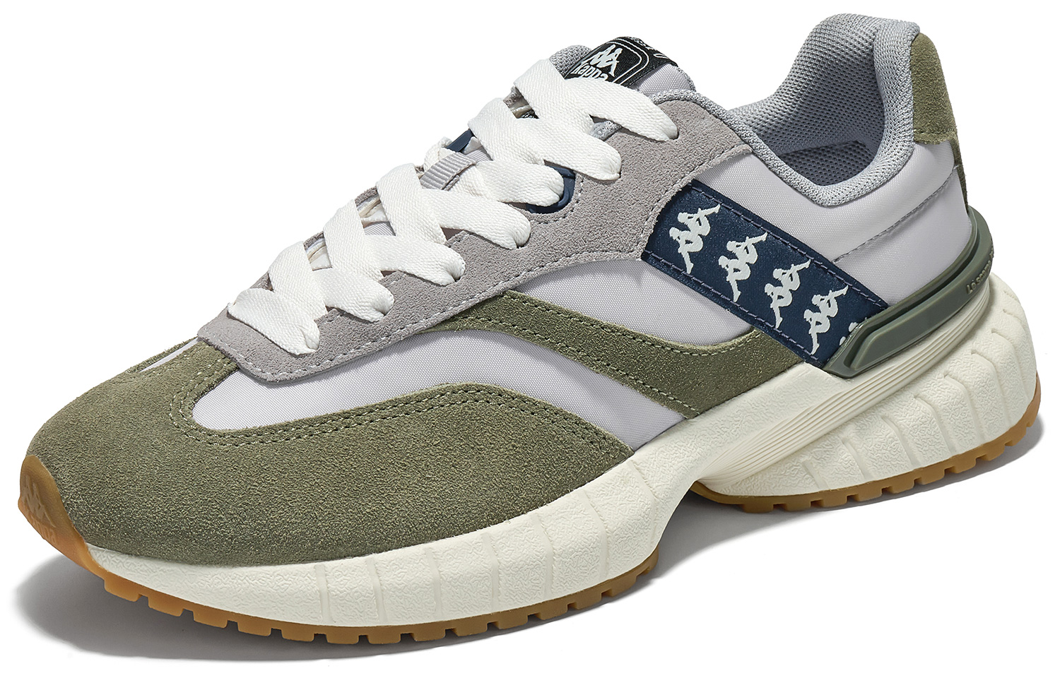Kappa Slip Resistant Low top Running Shoes Unisex Gray Green