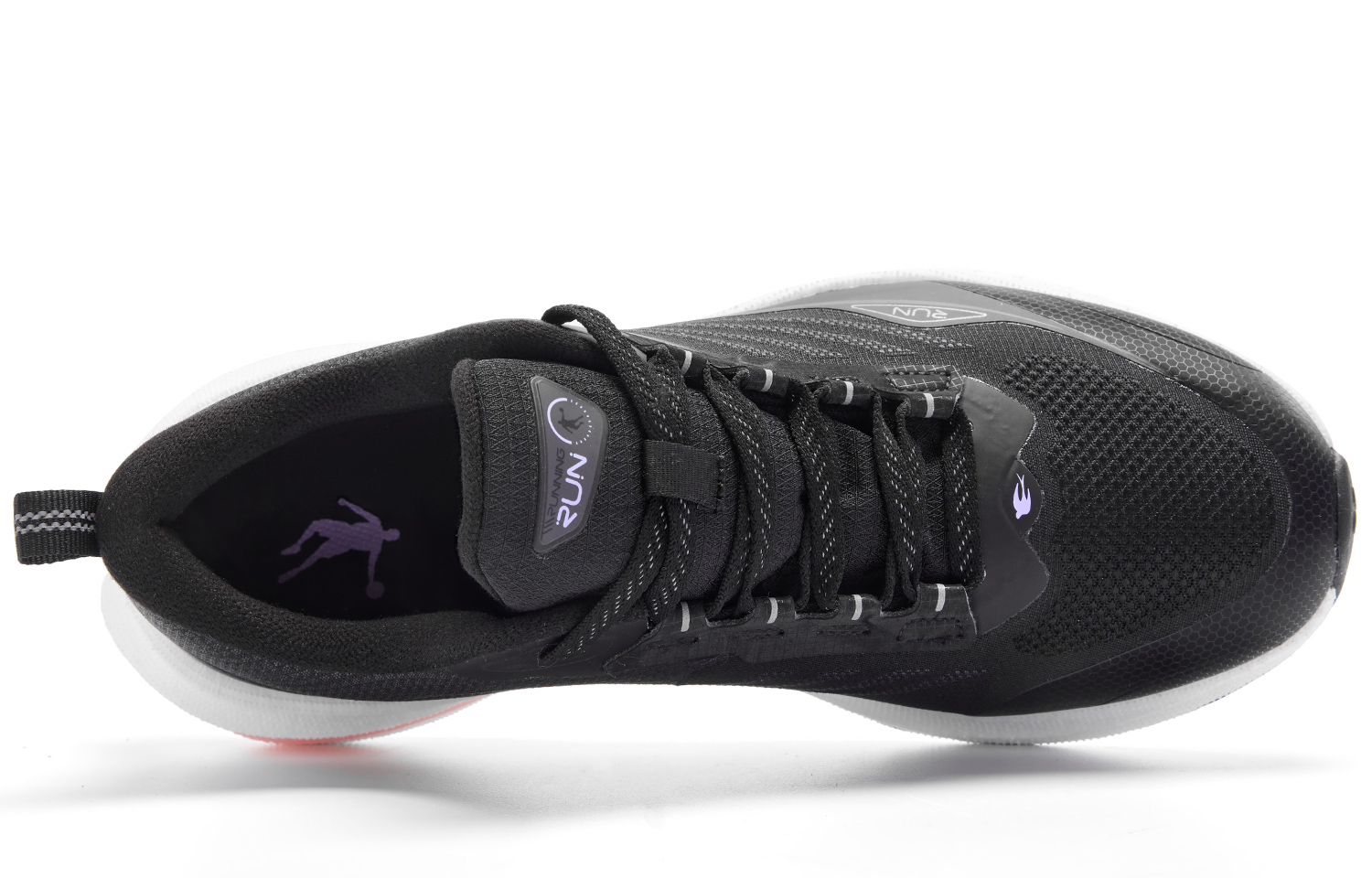 QIAODAN Swiftlet 4.0 Running Shoes Women’s Low Top Black/Light Purple Blue