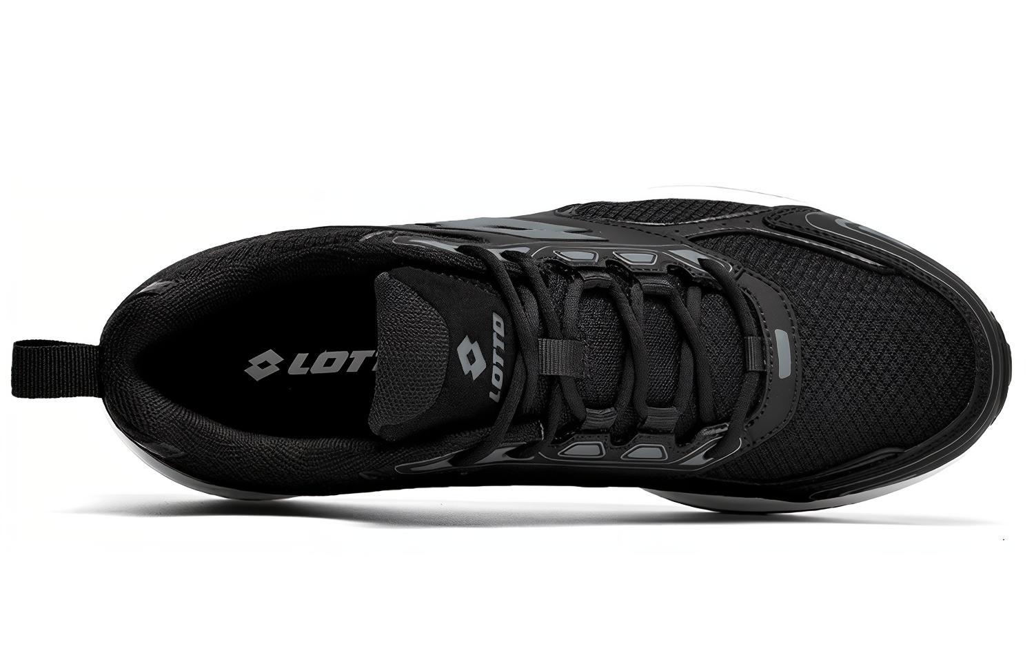 LOTTO Synthetic Leather Cushioning Slip Resistant Abrasion Resistant Low top Training Running Shoes Men’s Black