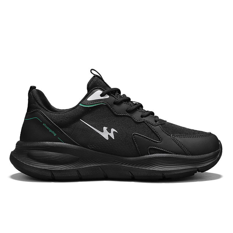 Binary Cushioning Rebound Lightweight Slip Resistant Low top Running Shoes Men’s Black