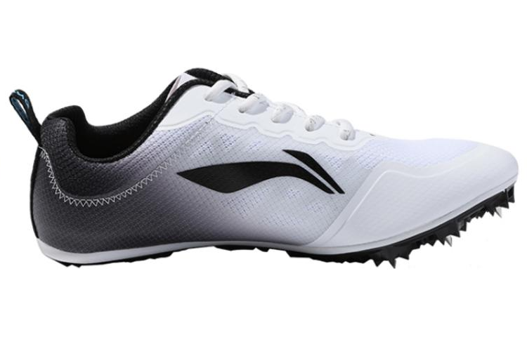 Li Ning Synthetic Leather Cushioning Slip Resistant Abrasion Resistant Low top Running Shoes Unisex White Black