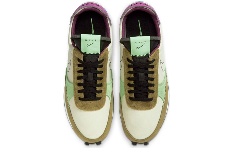 Кроссовки Nike Daybreak Type (хаки с зеленым, красным и синим) — Хаки / зелёный / красный / синий — фото 4