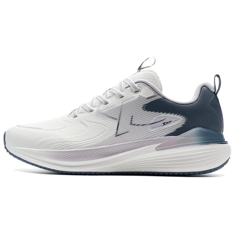 XTEP Cushioning Abrasion Resistant Slip Resistant Low top Casual Running Shoes Women’s White Blue