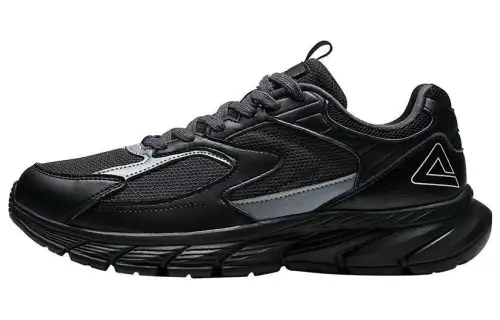 PEAK Sports Cushioning, Wear Resistant Low top Running Shoes Unisex Black