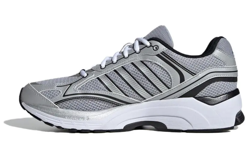 Adidas Spiritain 2000 Textile, Synthetic Leather Low top Running Shoes Unisex Gray Silver Black
