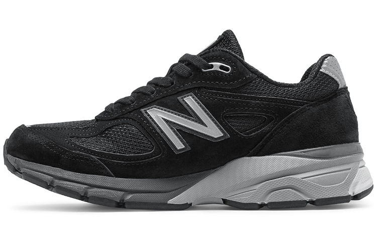 New Balance NB 990 V4 Retro Versatile Wear-Resistant Low-top Marathon Running Shoes Women's Black American Made