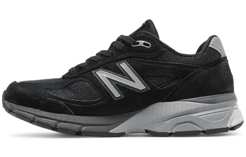 New Balance NB 990 V4 Retro Versatile Wear-Resistant Low-top Marathon Running Shoes Women's Black American Made