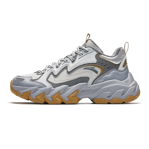 Anta Rock Comfortable Fleece Lined Slip Resistant, Abrasion Resistant, Thermal Mid top Casual Shoes Men's Gray