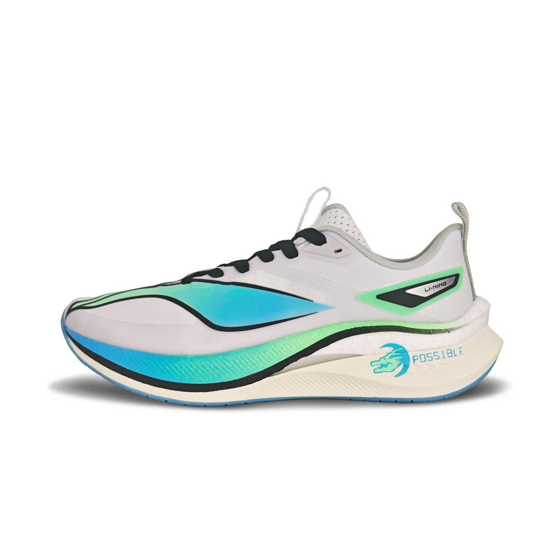 Li Ning Red Hare 7 Pro Slip Resistant, Abrasion Resistant, Breathable Low top Training Running Shoes Unisex White Cyan