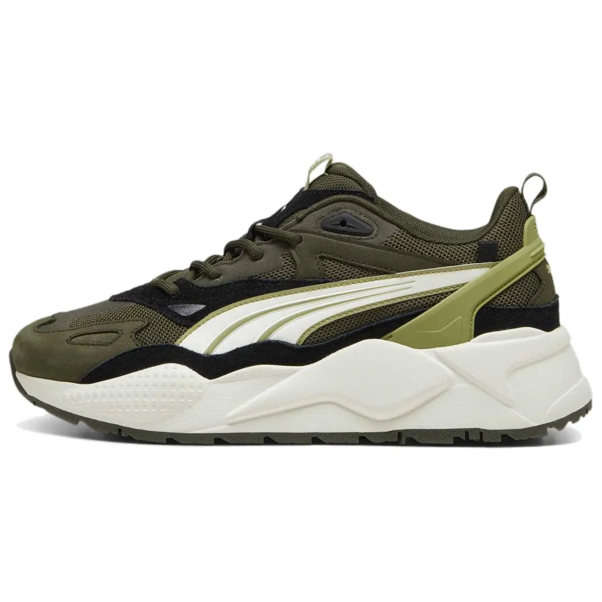 PUMA RS X Abrasion Resistant Low top Casual Shoes Men's Dark Olive Green