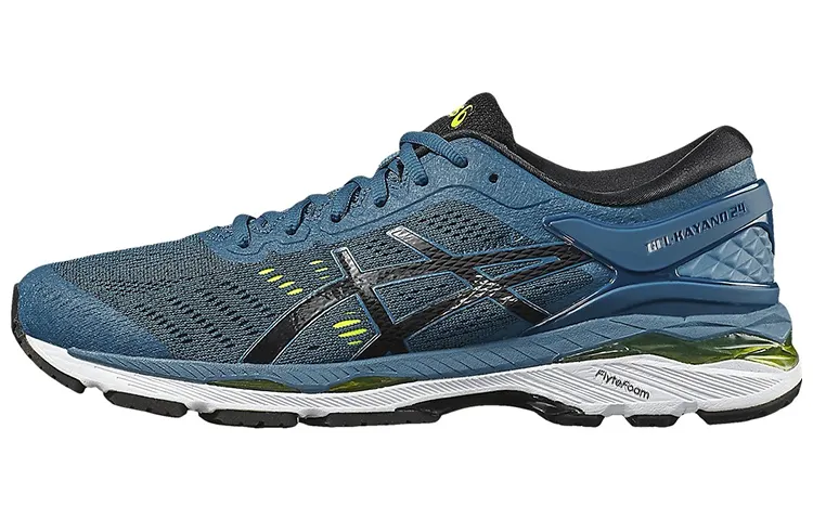 Asics Gel Kayano 24 Comfortable Abrasion Resistant Low top Running Shoes Men's Blue Black
