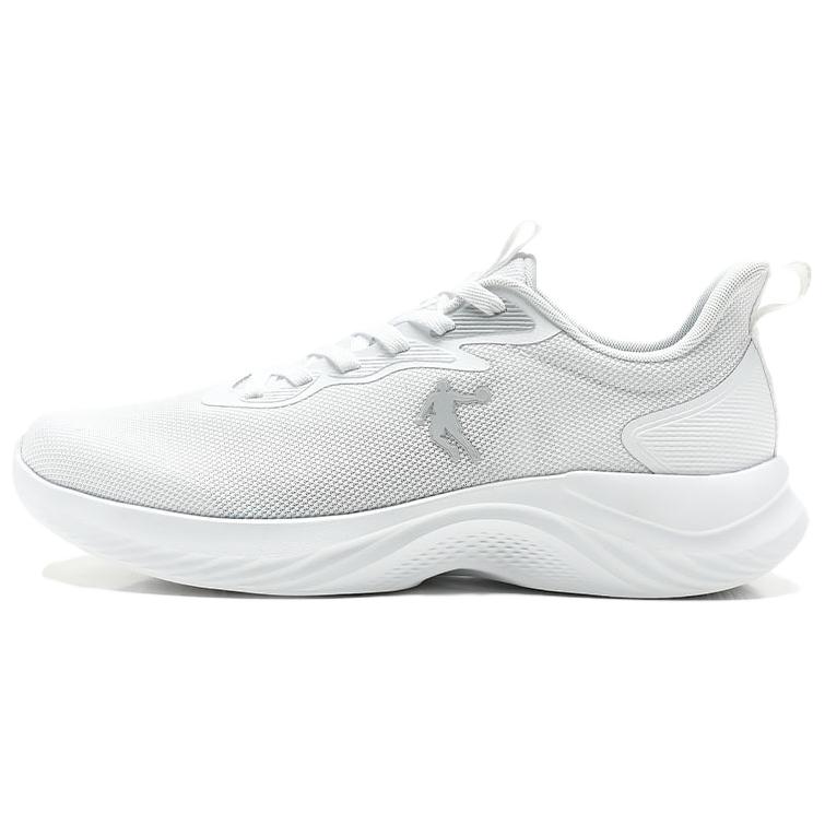 QIAODAN Cushioning Slip Resistant Abrasion Resistant Low top Casual City Commuting Running Shoes Men’s White