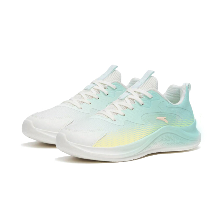 Anta Wander Cushioning Slip Resistant Abrasion Resistant Low top Casual Running Shoes Women’s Green White