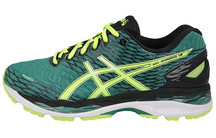 Asics GEL Nimbus 18 Sports Low top Running Shoes Men's Green Yellow