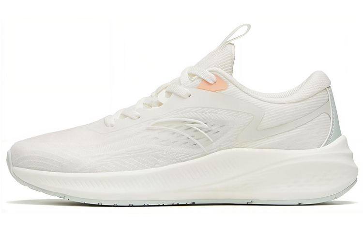 Anta Road Run Versatile Cushioning Slip Resistant Abrasion Resistant Low top Running Shoes Women's White Green Pink