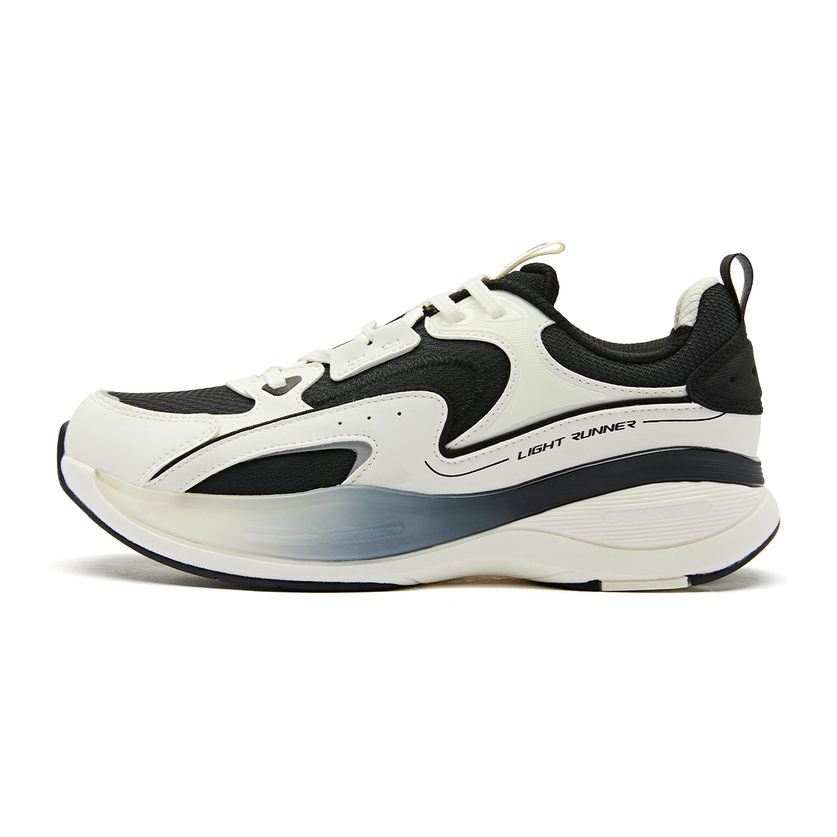 QIAODAN Cushioning Slip Resistant Abrasion Resistant Low top Casual Running Shoes Women’s Beige Black
