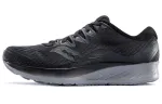 Saucony Ride ISO2 Cushioning Mesh, Textile Non slip Lightweight Low top Running Shoes Men's Black Gray