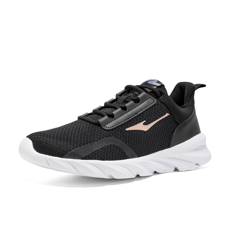 Erke Cushioning Slip Resistant Breathable Low top Running Shoes Women’s Jet Black
