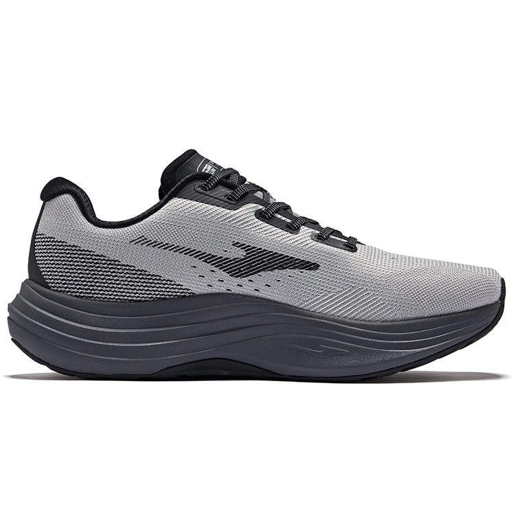 Erke Luanyu Cushioning Rebound Low top Training Running Shoes Men’s Snow Gray Jet Black