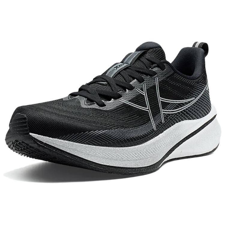 XTEP 360X 2.0 LITE Slip Resistant Coverage Low top Carbon Plate Marathon Racing Running Shoes Men’s Black White