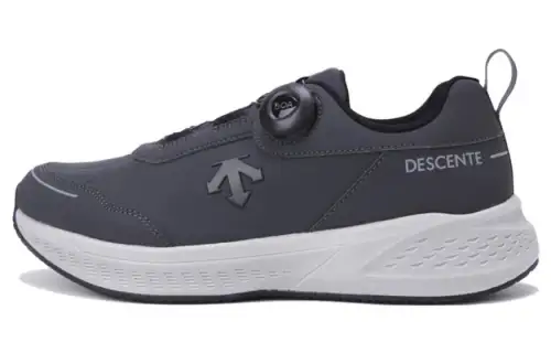 DESCENTE Cushioning Abrasion Resistant Cushioning, Wear Resistant Low top Running Shoes Men's Black Gray